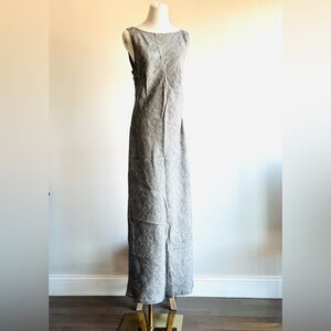 Philosophy di Alberta Ferretti bias cut Linen maxi dress sz 12 it 48